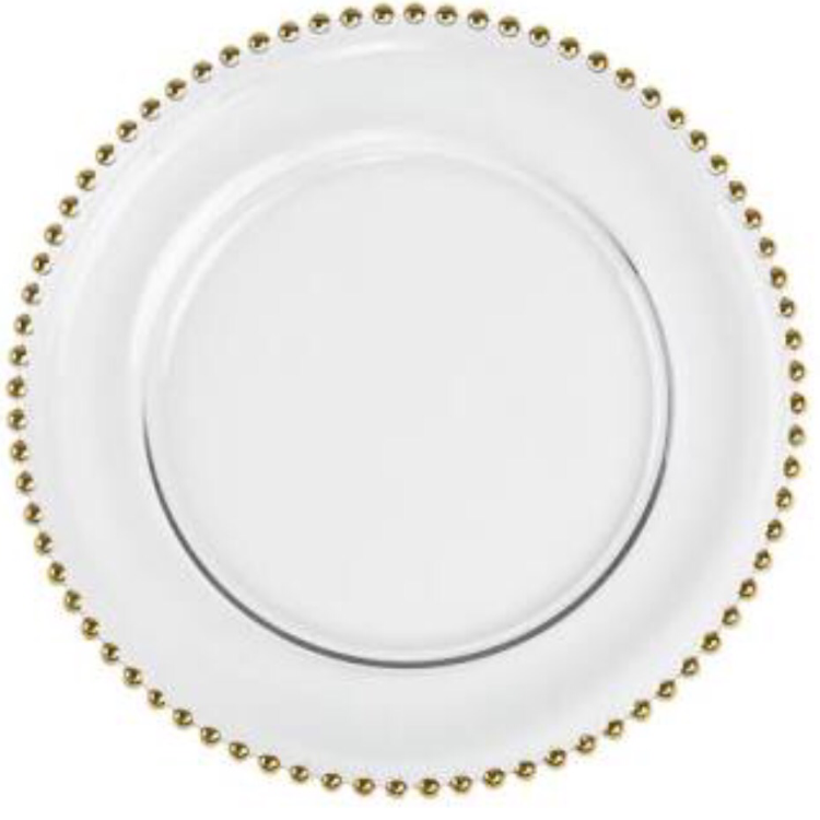 Charger Plate - Gold Beaded
