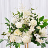 Floral centrepiece tall white green