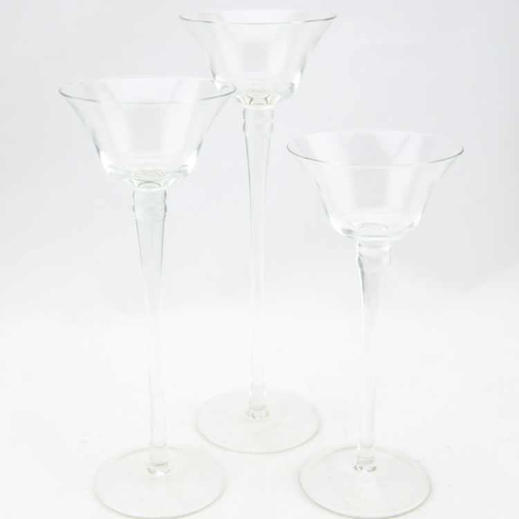 Candle vase - Glass 3pce