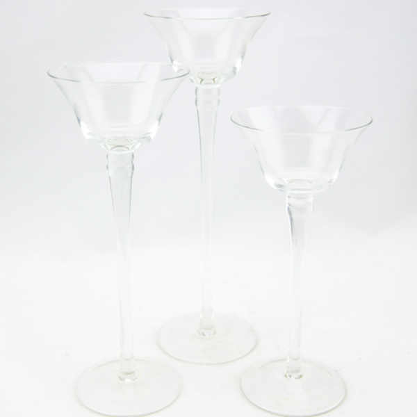 Candle vase - Glass 3pce