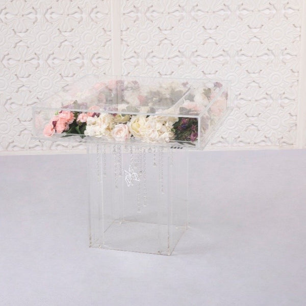 Table square clear acrylic ghost
