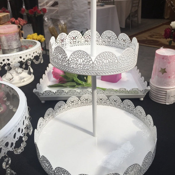 Cupcake Stand - White Lattice