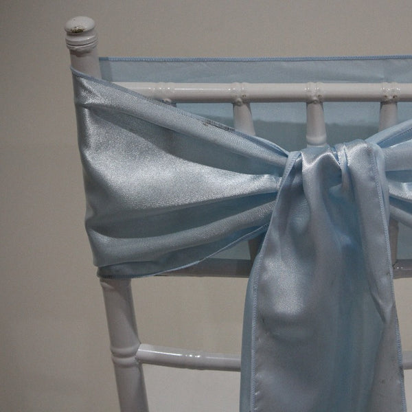 Satin Sash - Ice Blue