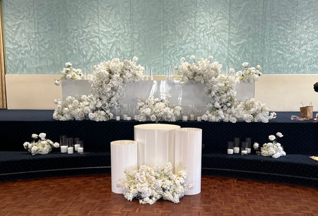 Floral  Panel- pink white