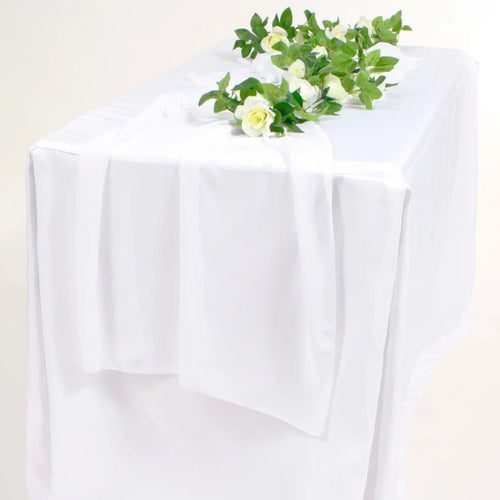 Table runner -white chiffon