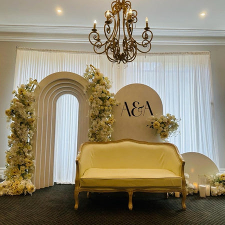 Stage Package - Gold Sofa & Plinths