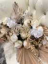 Floral arch ivory gold