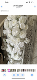Snow White 2 metre  Floral Runner
