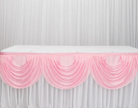 Table Skirting - tulle Pink