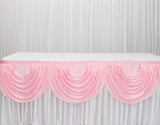 Table Skirting - scallop Baby Pink