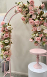 Floral arch pink mint green