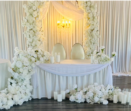 Snow White 2 metre  Floral Runner