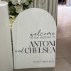 Welcome board  arch acrylic