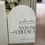 Welcome board  arch acrylic