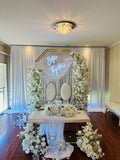 Floral 4 pce   2 m white orchards