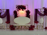 Maroon floral runner