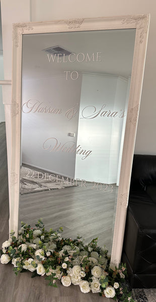 Mirror -Bridal white vintage