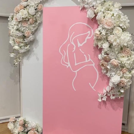 Floral arch peach tones 5 pce