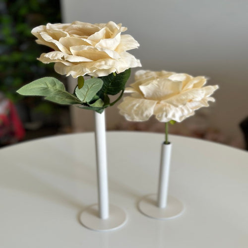 Stem linen rose real touch