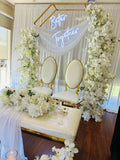 Floral 4 pce   2 m white orchards