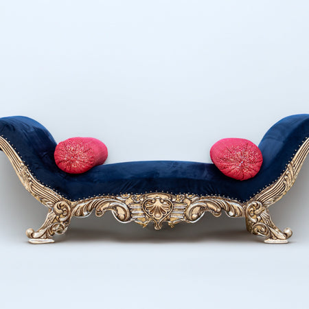 Chaise Lounge - White and Gold