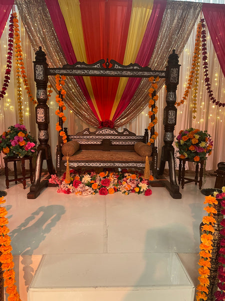 Swing -moghul brown carved wooden