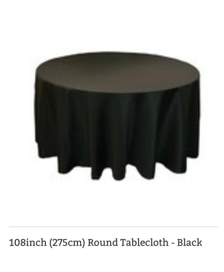 Tablecloth Rectangle - Black poly