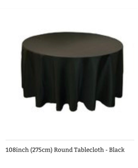Table Skirting - fitted Black