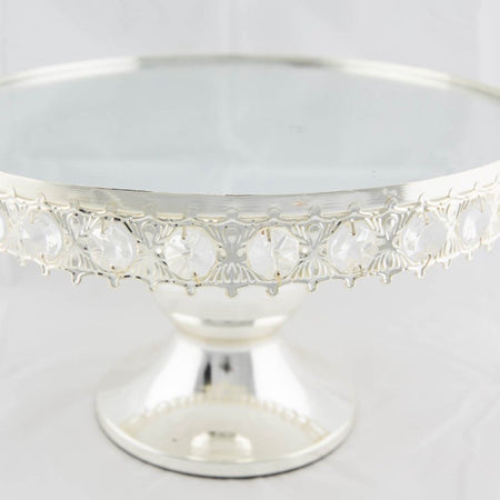 Cake Stand - Antique Silver Mirror - Large