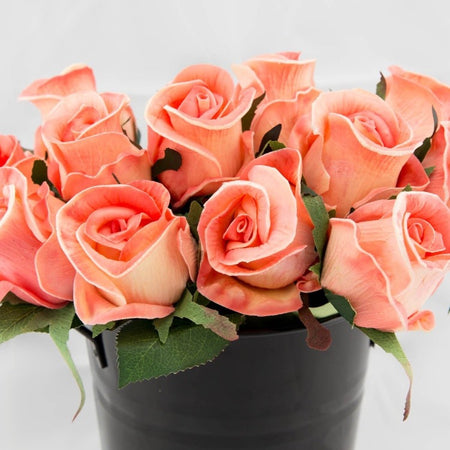 Floral centrepiece - Maroon & Ivory