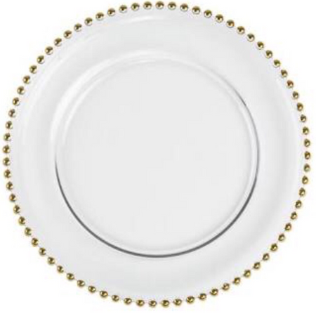 Charger Plate - Silver Damask