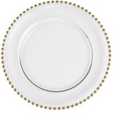 Charger Plate - Gold Beaded