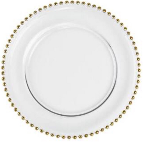 Charger Plate - Gold Beaded
