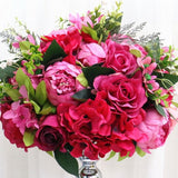 Floral centrepiece fushia pink