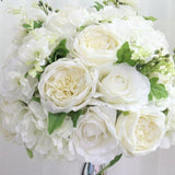 Floral  centrepiece white rose peony