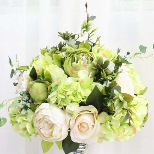 Floral centrepiece -Green and White