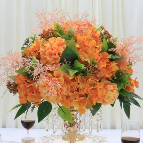 Floral Centrepiece-wispy orange