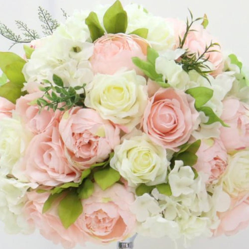 Floral centrepiece -rose Pink & White