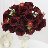 Floral Rose centrepiece -maroon