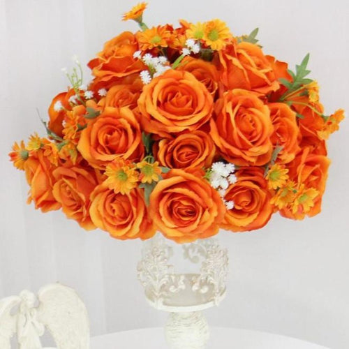 Floral Centrepiece Orange rose daisy