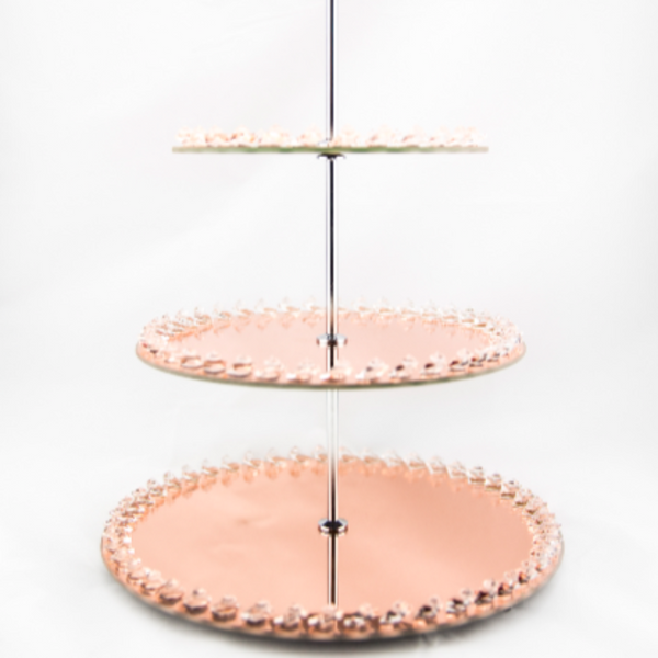 Cupcake Stand - Rose Gold Mirror