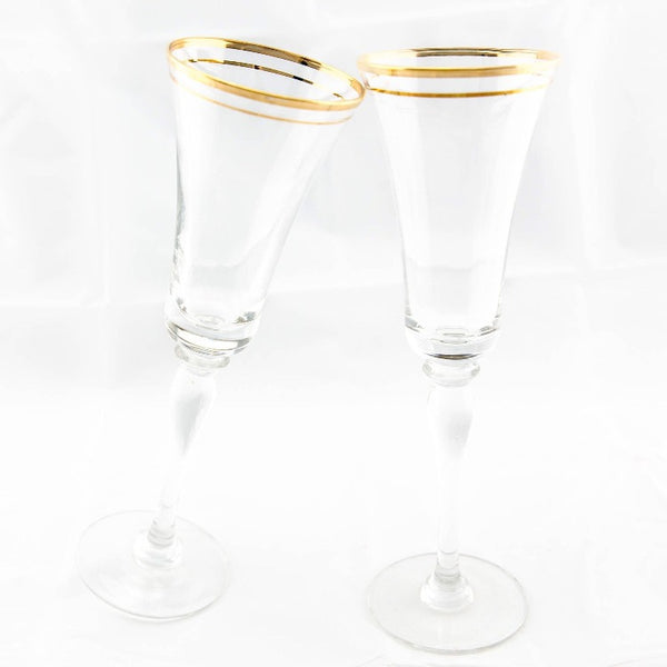 Glass - wine Gold Rim