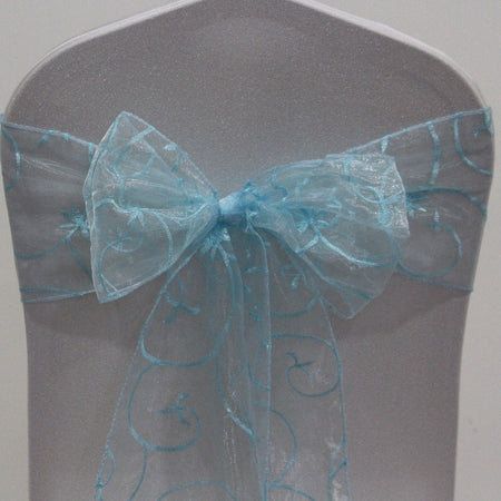 Organza Sash - Silver