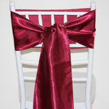 Satin Sash - Burgundy