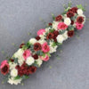 Floral runner 1 metre maroon & pink