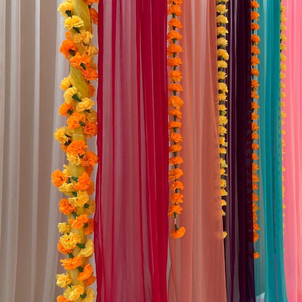 Curtain - rainbow chiffon