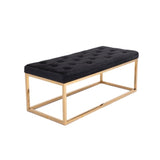 Stool Black  with Gold Frame