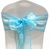 Organza Sash - Aqua