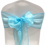 Organza Sash - Aqua