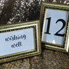 Table Number Frames - Antique Gold & Black